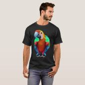 Colorful Macaw Parrot Sunset T-shirt (Voorkant volledig)