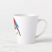 Colorful Macaw Parrots Drink Red Latte Mok (Rechts)