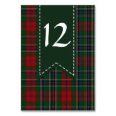 Colorful MacLean Plaid Mariage Numéro de table (Dos)