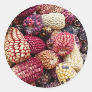 Colorful Maize-Stickers Ronde Sticker