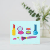 Colorful Makeup Briefkaart (Staand voorkant)