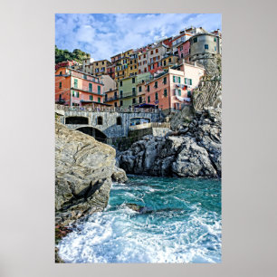 Colorful Manarola, Italia -the Cinque Terre Poster