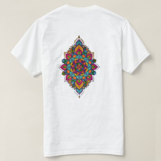 Colorful Mandala Back Print T-Shirt (Design dos)