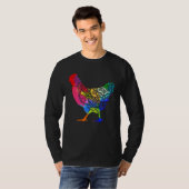 Colorful Mandala Chicken Farmer T-shirt (Voorkant volledig)
