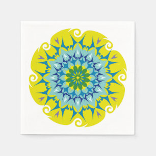 Colorful Mandala Energy Wheel Flower Harmony Servet