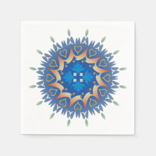 Colorful Mandala Energy Wheel Flower Harmony Servet