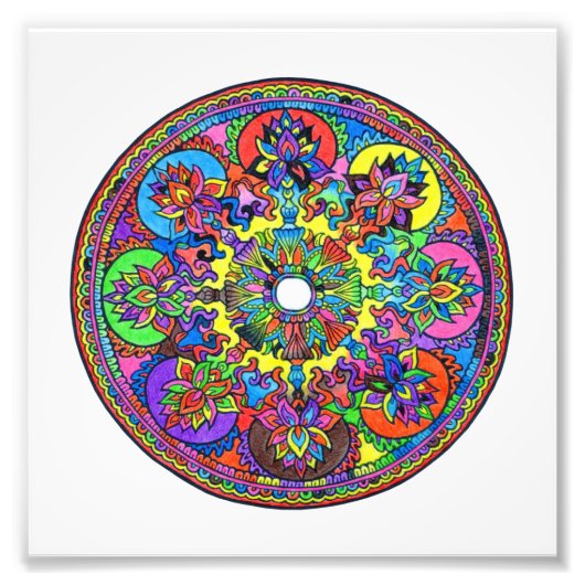 Colorful Mandala Foto Afdruk (Voorkant)