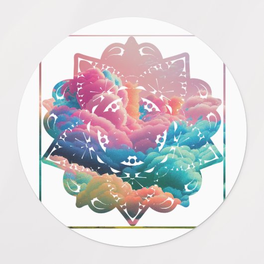 Colorful Mandala Labels (Design 1)