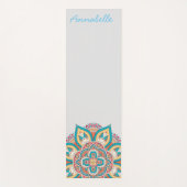 Colorful mandala noemt levendige energieke kunst yogamat (Voorkant)