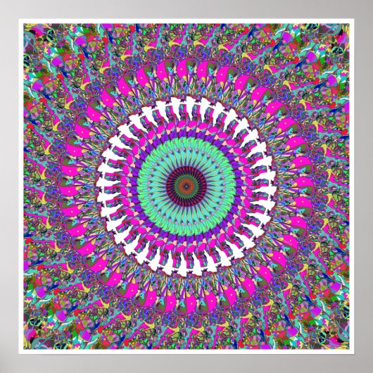 Colorful Mandala of Symmetry Poster (Voorkant)