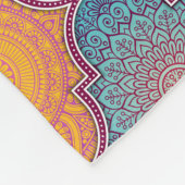 Colorful Mandala Pattern Fleece Deken (Hoek)