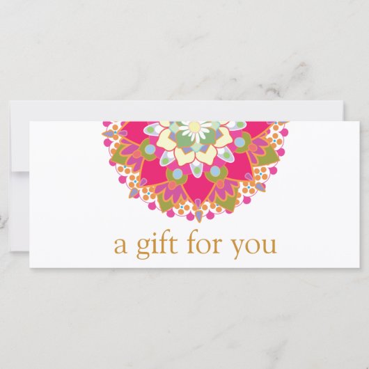 Colorful Mandala Salon Spa Gift Certificate (Voorkant)