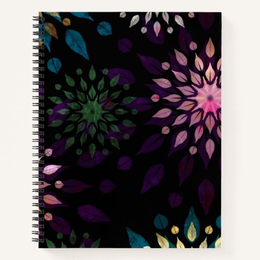 Colorful Mandala Splatter Pattern Notitieboek (Voorkant)
