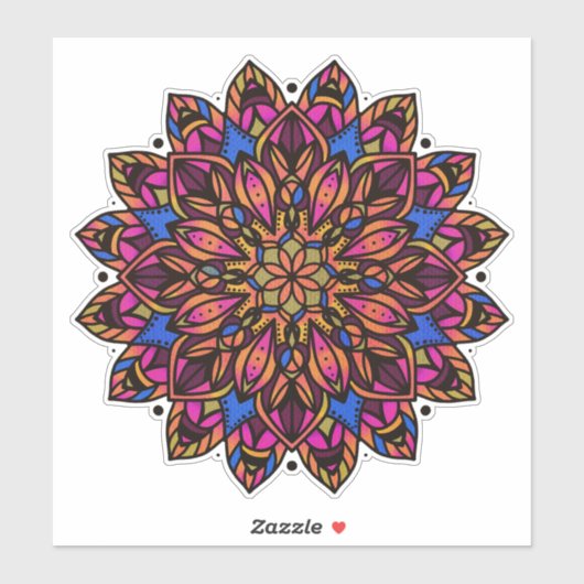 Colorful Mandala Sticker (Vel)
