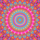 Colorful mandala vinyl sticker (Devant)