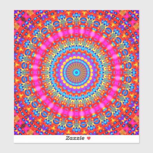 Colorful mandala vinyl sticker (Feuille)