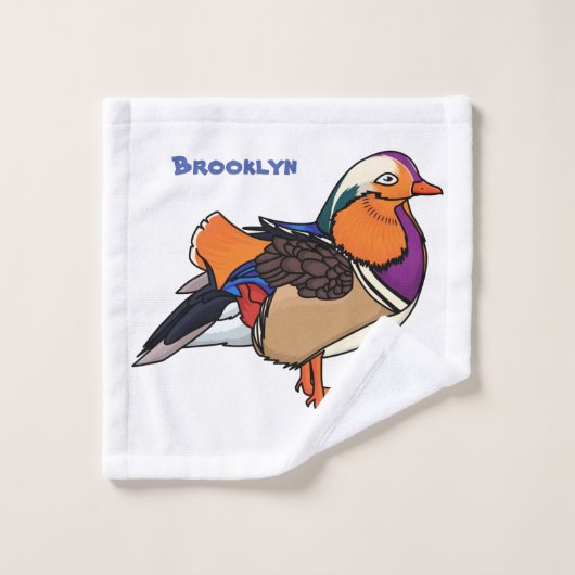 Colorful mandarin duck (Gant de toilette)