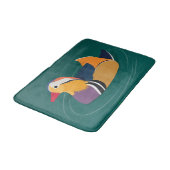 Colorful Mandarin Duck Modern Digital Art Badmat (Gekanteld)