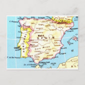 Colorful Map of Spain Design Briefkaart (Voorkant)