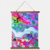 Colorful Marble Digital Fluid Art Hangend Wandkleed (Voorkant)