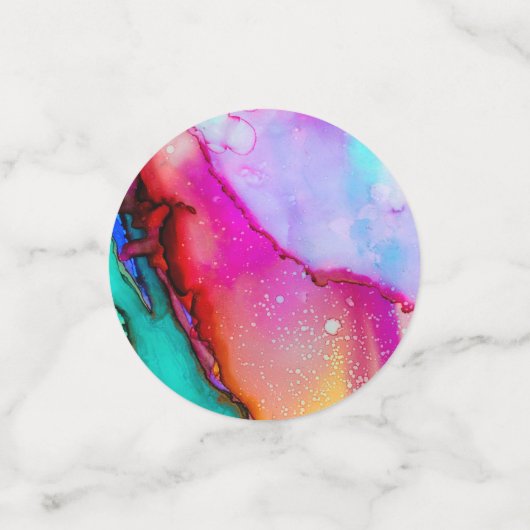 Colorful Marble Modern Abstract Confetti (Kleine voorkant)