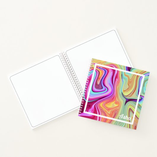 Colorful Marble Personalized Sketch Notitieboek (Binnen)