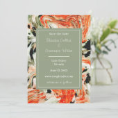 Colorful Marble Wedding Save the Date (Staand voorkant)