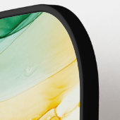 Colorful Marbled Monogram Name Pickleball Paddle (Links Detail)