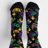 Colorful Mardi Gras Carnival Pattern Sokken (Top)