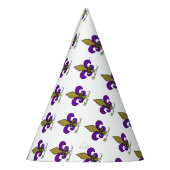 Colorful Mardi Gras Fleur De Lis Feesthoedjes (Links)
