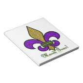 Colorful Mardi Gras Fleur De Lis Notitieblok (Schuin)