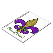 Colorful Mardi Gras Fleur De Lis Notitieboek (Linkerzijde)