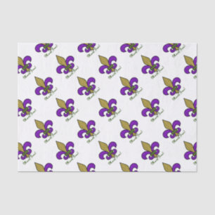 Colorful Mardi Gras Fleur De Lis Tissuepapier