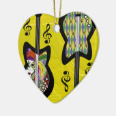 Colorful Mardi Gras Guitars Keramisch Ornament (Links)