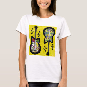 Colorful Mardi Gras Guitars T-shirt