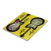 Colorful Mardi Gras Guitars Tegeltje (Zijkant)