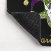 Colorful Mardi Gras Jesters Mask Muismat (Hoek)