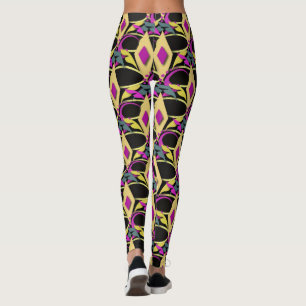Colorful Mardi Gras Mask Leggings
