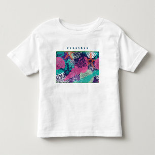 Colorful Marine Pattern Zee Life Starfish Seaweed Kinder Shirts