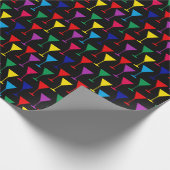Colorful Martini Cocktail Pattern Cadeaupapier (Hoek)