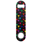 Colorful Martini Cocktail Pattern Speed Flessenopener (Achterkant)