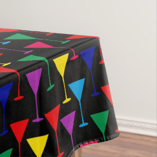 Colorful Martini Cocktail Pattern Tafelkleed