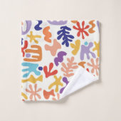 Colorful Matisse Motif Formes botaniques Abstraite (Gant de toilette)