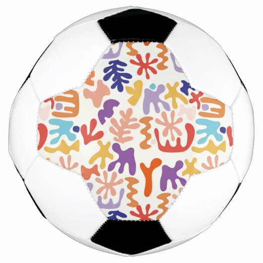 Colorful Matisse Motif Formes botaniques Abstraite (Devant)