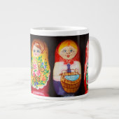 Colorful Matryoshka Dolls Extra Grote Beker (Voorkant rechts)