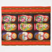 Colorful Matryoshka Dolls Fleece Blanket (Voorkant (Horizontaal))