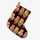 Colorful Matryoshka Dolls Grote Kerstsok (Voorkant (Hangend))