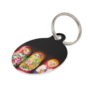 Colorful Matryoshka Dolls Huisdierpenning