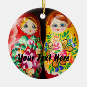 Colorful Matryoshka Dolls Keramisch Ornament