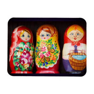 Colorful Matryoshka Dolls Magneet